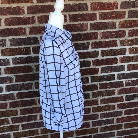 Rebecca Malone Black And White Button Top Sz Small - Picture 2 of 7